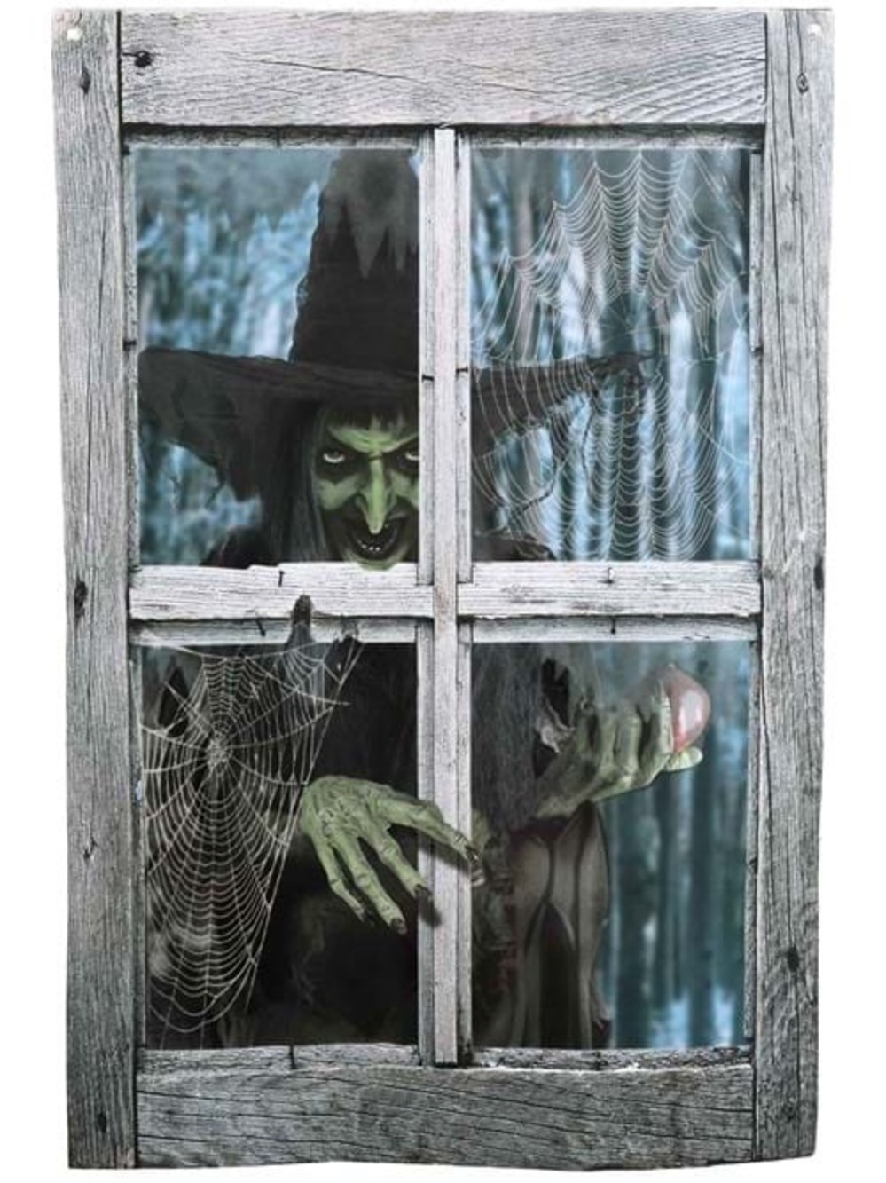 Exclusive 47" Witch Outside Window Halloween Printed Curtain Prop